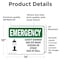 Signmission Safety Shower And Eye Wash Station With Symbol, 14 in W x Rectangle, Vinyl Decal OS-2PACK-EM-D-1014-L-10418 - alternate 6
